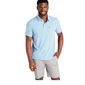 Vineyard Vines Blue Pinstripe Polo Large